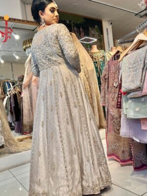 Ivory Front-Open Bridal Maxi