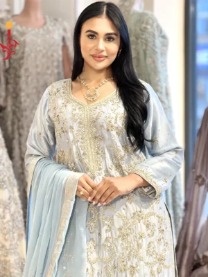 Ice Blue Shirt with Palazzo