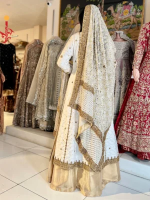 The White & Golden Khaddi Cotton Ensemble