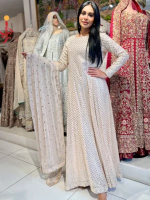The Peach Chiffon Sequined Maxi