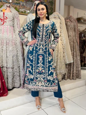 Ocean’s Embrace — Sea Blue Partywear Ensemble