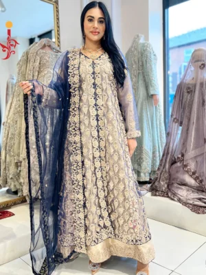 Blue and Golden Jacket Maxi