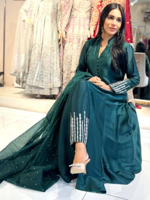 Bottle Green Aline with Trousers