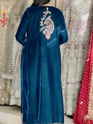 A Tale of Royal Elegance: The Velvet Jacket Ensemble