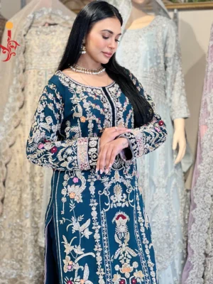Ocean’s Embrace — Sea Blue Partywear Ensemble