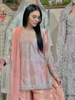 Peach Mirage — Partywear Sharara Set