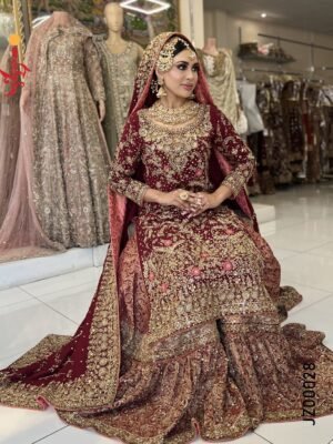 Mehr-e-Maroon Bridal Sharara
