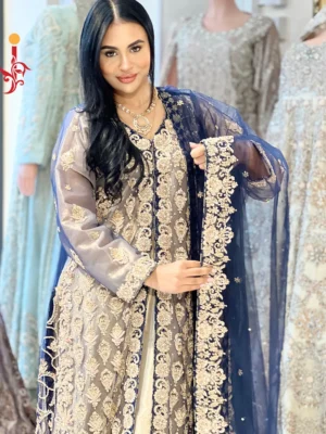 Blue and Golden Jacket Maxi