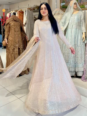 The Peach Chiffon Sequined Maxi