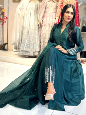 Bottle Green Aline with Trousers