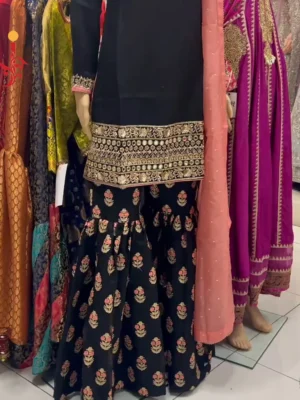 Black Gharara Party Wear