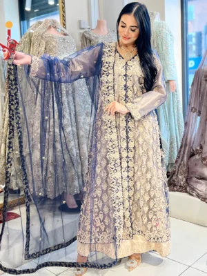 Blue and Golden Jacket Maxi
