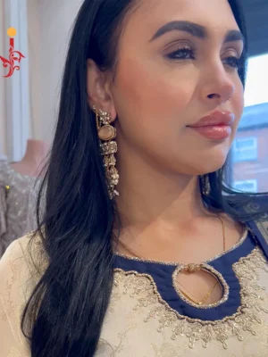Golden and Blue Sharara Dress