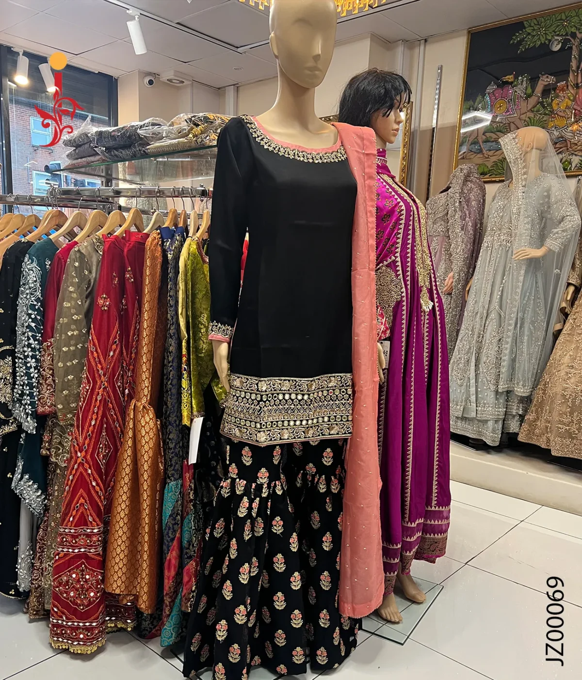 Black Gharara Party Wear