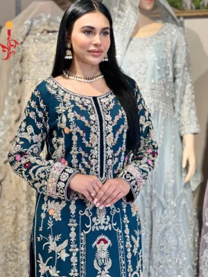 Ocean’s Embrace — Sea Blue Partywear Ensemble