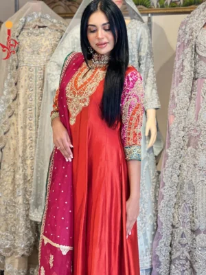 Mehendi Glow Maxi — Vibrant orange maxi