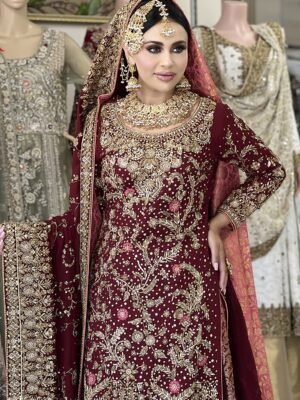 Mehr-e-Maroon Bridal Sharara